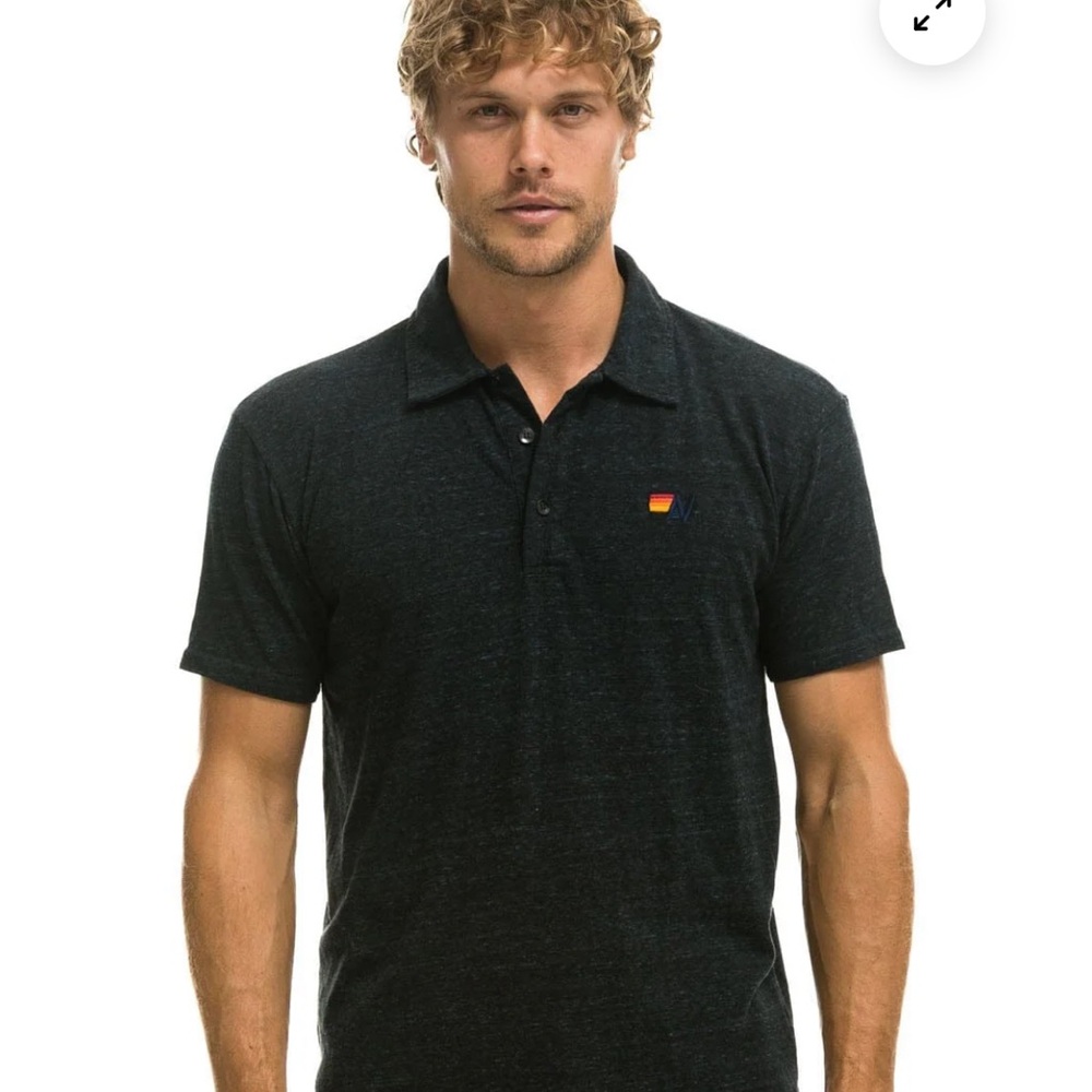 Aviator Nation Dark gray Polo Shirt with Subtle Logo xxl